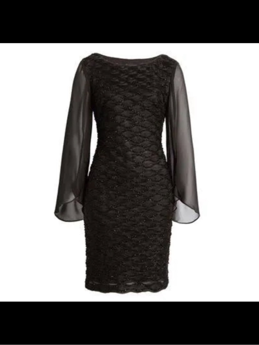 Connected Apparel Black Cocktail Dress - Picture 5 of 10
